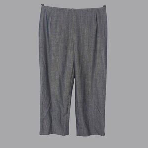 Lafayette 148 Cropped Pants 4 Capri Blue Twill Career